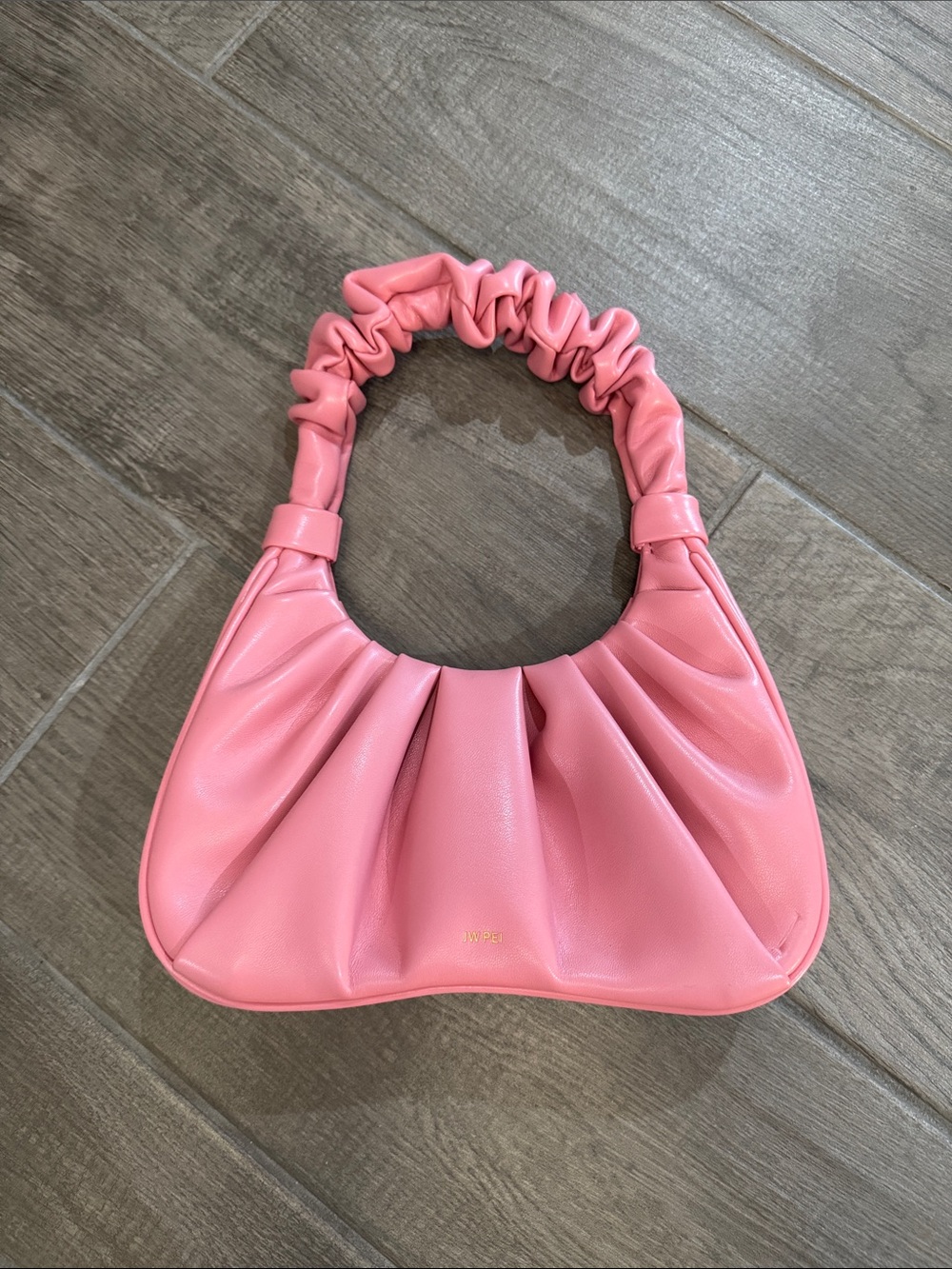 JW PEI Pink Ruched Shoulder Bag